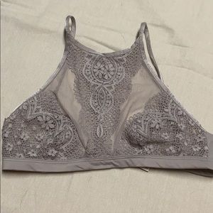 Lacy high neck bralette